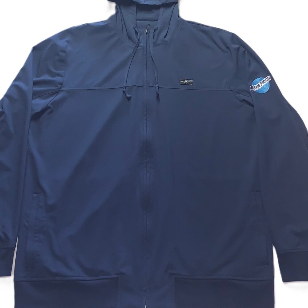 Travis Mathew Men's Wanderlust Zip Up Golf Jacket XL Navy with Blue Moon logo
